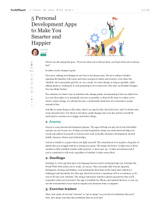 5 Personal Development Apps to Make You Smarter and Happier