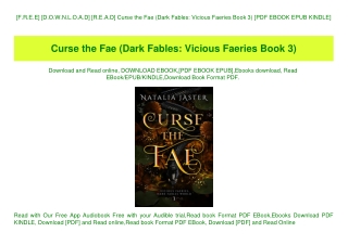 [F.R.E.E] [D.O.W.N.L.O.A.D] [R.E.A.D] Curse the Fae (Dark Fables Vicious Faeries Book 3) [PDF EBOOK EPUB KINDLE]