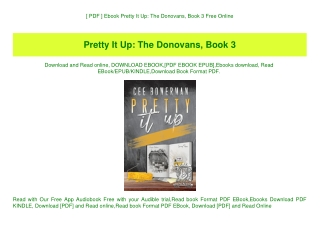 [ PDF ] Ebook Pretty It Up The Donovans  Book 3 Free Online