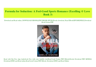 PDF) Formula for Seduction A Feel-Good Sports Romance (Excelling @ Love Book 3) PDF eBook