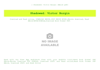 ^READ) Shadowed Victor Burgin (Ebook pdf)