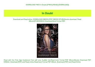 DOWNLOAD FREE In Doubt [[FREE] [READ] [DOWNLOAD]]