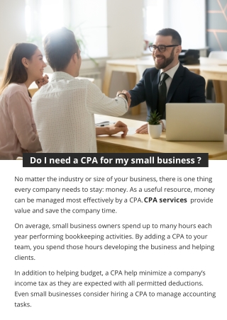 Do I need a CPA for my small business?