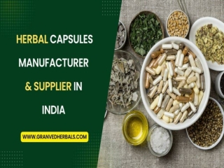 Herbal Capsules Manufacturer Supplier in India