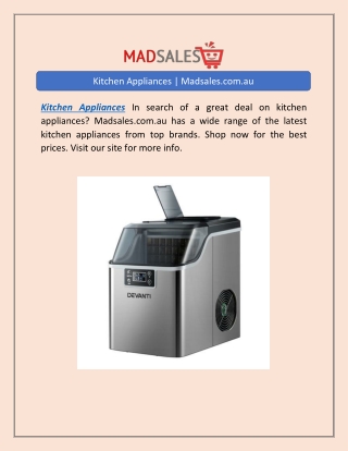 Kitchen Appliances | Madsales.com.au