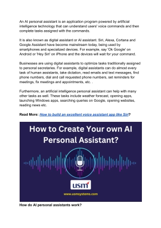 How to Create Your own AI Personal Assistant