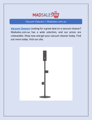 Vacuum Cleaners | Madsales.com.au