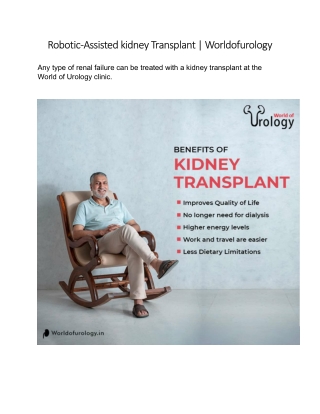 Robotic-Assisted kidney Transplant | Worldofurology