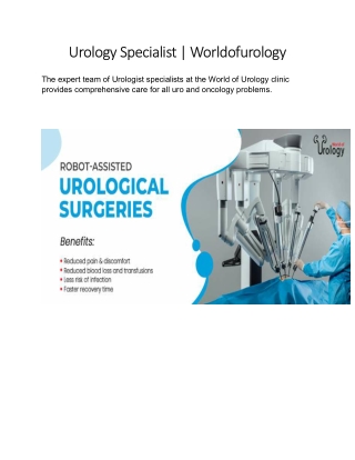 Urology Specialist | Worldofurology