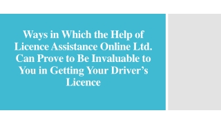Licence Assistance Online Can Prove to Be Invaluable to Getting Driver’s Licence