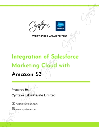 Integration of Salesforce Marketing Cloud with Amazon S3