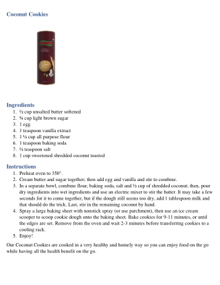 Coconut Cookies