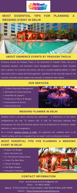 Most Essential Tips for Planning A Wedding Event in Delhi