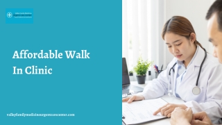 Affordable Walk In Clinic