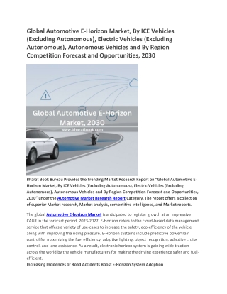 Global Automotive E-Horizon Market, 2030