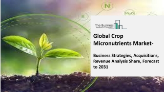 Crop Micronutrients Global Market Competitive Strategies and Forecasts to 2031