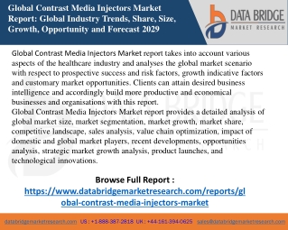 Global Contrast Media Injectors Market Outlook