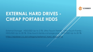 External Hard Drives - Cheap Portable HDDs