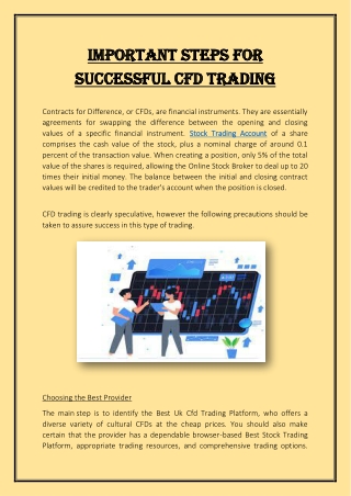 Important Steps For Successful CFD Trading