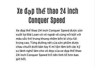 Xe Đạp Thể Thao 24 Inch Conquer Speed Baga