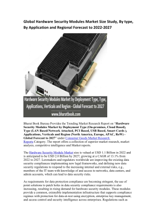 Global Hardware Security Modules Market Research Report 2022-2027