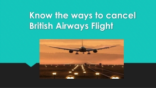 Know the ways to cancel British Airways Flight