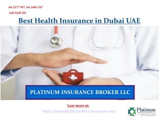 Best Health Insurance in Dubai UAE