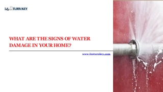 What Are the Signs of Water Damage in Your Home