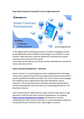 Smart Contract Development Services