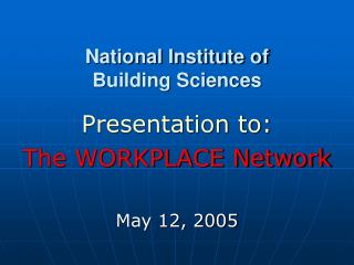 National Institute of Building Sciences