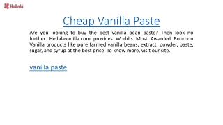Cheap Vanilla Paste  Heilala Vanilla
