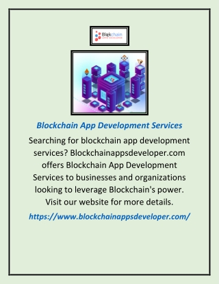 Blockchain App Development Services