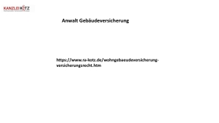 Anwalt Gebäudeversicherung Ra-kotz.de......