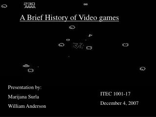 A Brief History of Video games