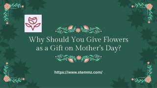 Why Should You Give Flowers as a Gift on Mother’s Day