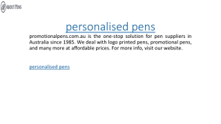 personalised pens  promotionalpens.com.au