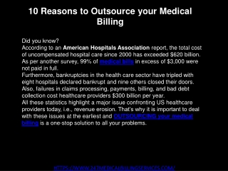 10 Reasons to Outsource your Medical Billing