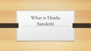 What is Hindu Sanskriti