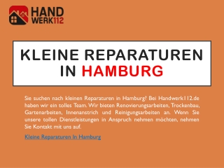 Kleine Reparaturen in Hamburg | Handwerk112.de