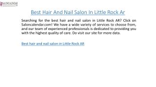 Best Hair And Nail Salon In Little Rock Ar  Saloncalendar.com
