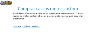 Comprar cascos motos custom