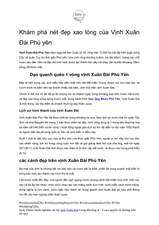 Cam Nang Chinh Vinh Xuan Dai Phu Yen Xuantien52hz