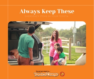 Always Keep These Emergency Items in Your Toyota