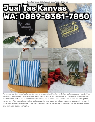 O88ᑫ_8З8l_785O (WA) Toko Jual Tas Kanvas Polos Tas Kanvas Pria Selempang