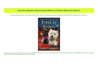 PDF) Bound by Mystery (Beach Bound Books and Beans Mysteries Book 3) (Ebook pdf)
