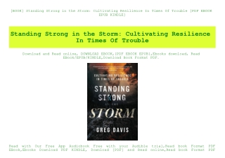 [BOOK] Standing Strong in the Storm Cultivating Resilience In Times Of Trouble [PDF EBOOK EPUB KINDLE]