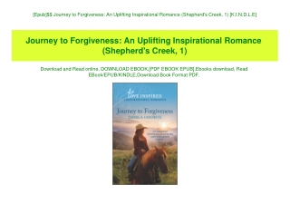 [Epub]$$ Journey to Forgiveness An Uplifting Inspirational Romance (Shepherd's Creek  1) [K.I.N.D.L.E]