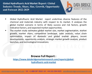 Hydrofluoric Acid Market  report