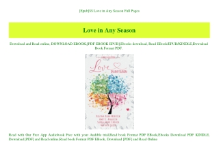 [Epub]$$ Love in Any Season Full Pages