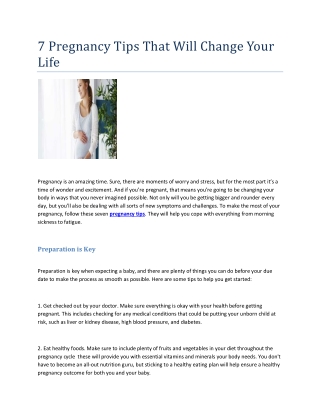 7 Pregnancy Tips That Will Change Your Life( 18-10-2022) 929290. TPRPOPUPYPY, YTOPTPOTRPORPO